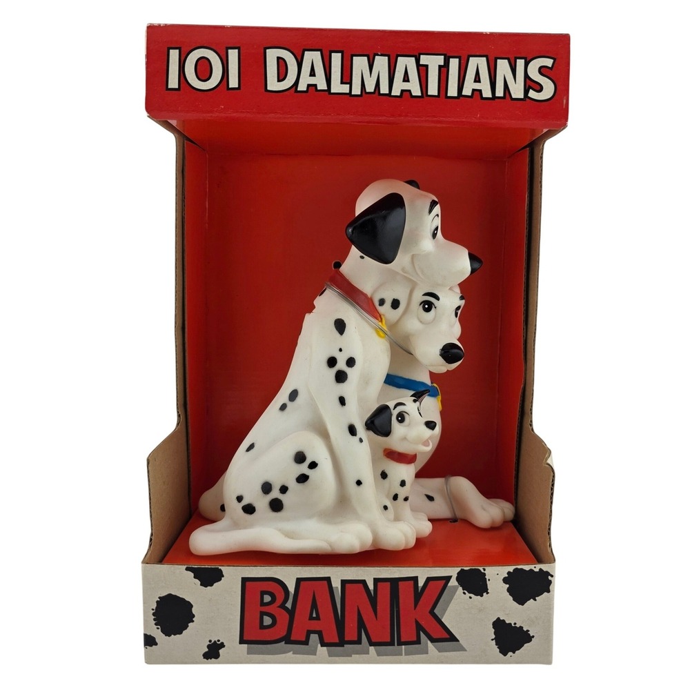 101 Dalmatians Dog Bank Pongo Perdita Puppy Happiness Express Disney NIB Vintage